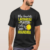 T-shirt Mon Joueur De Crosse Préféré M'Appelle Grandma Mot (Devant)