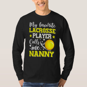 T-shirt Mon Joueur De Crosse Préféré M'Appelle Mères Nanny