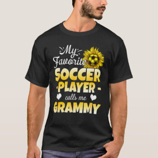 T-shirt Mon Joueur De Football Préféré M'Appelle Grammy