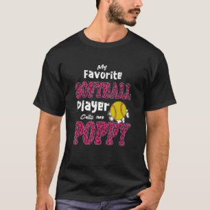 T-shirt Mon Joueur De Softball Favori M'Appelle Pères De P