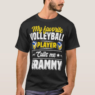 T-shirt Mon Joueur De Volley-ball Préféré M'Appelle Grammy
