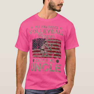 T-shirt Mon Joueur De Volleyball Préféré M'Appelle Oncle U