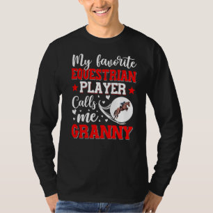 T-shirt Mon Joueur Équestre Préféré M'Appelle Granny Wome
