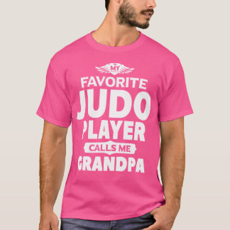 T-shirt Mon Joueur Favori Judo M'Appelle Grand-Père Judo