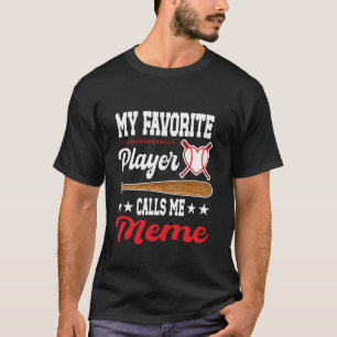 T-shirt Mon Joueur favori m'appelle Mème Baseball Mère