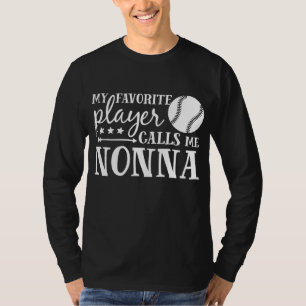 T-shirt Mon Joueur favori m'appelle Nonna Baseball Sport
