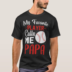 T-shirt Mon Joueur favori m'appelle PAPA Baseball