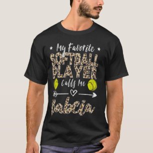 T-shirt Mon Joueur préféré de softball m'appelle Babcia Po