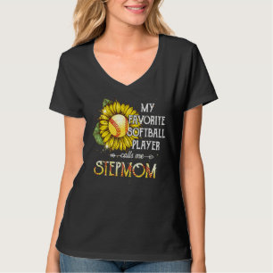 T-shirt Mon Joueur préféré de softball m'appelle Stepmaman