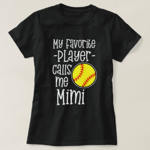 T-shirt Mon joueur préféré m'appelle jeu de base-ball M