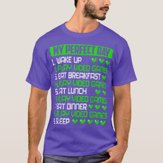 T-shirt Mon Jour Parfait Jeux Vidéo Jeux Drôle Amour