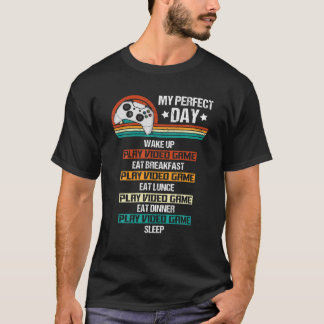 T-shirt Mon Jour Parfait Jeux Vidéo Jeux Drôle Joueur Cade
