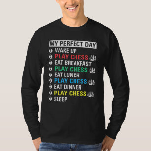 T-shirt Mon Jour Parfait Jouer Jeu Cool d'échecs