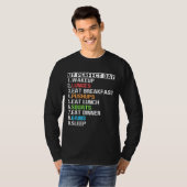 T-shirt Mon Jour Parfait Lunges Pushups Squats Gains d'ent (Devant entier)