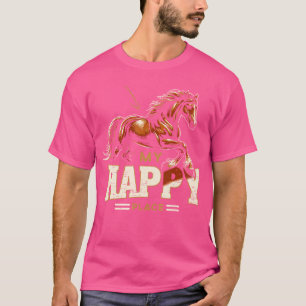 T-shirt Mon Joyeux Lieu Cheval Lover Art équestre