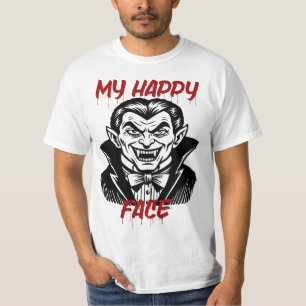 T-shirt Mon Joyeux Visage, Drôle Halloween Vampire