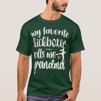T-shirt Mon Kickboer favori m'appelle grand-mère Kickboing