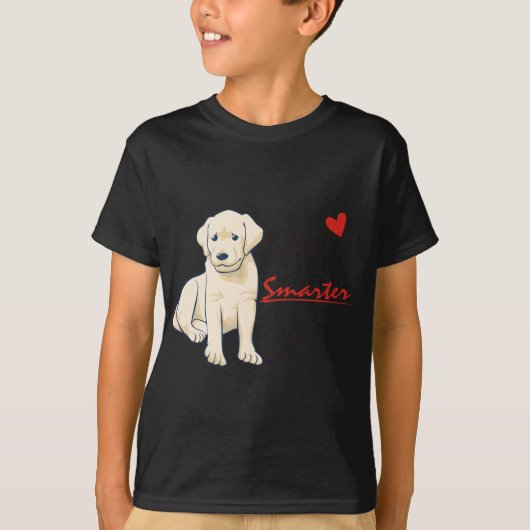T-shirt Mon labrador retriever est plus futé (Devant)
