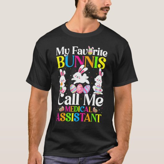 T-shirt Mon Lapin Favori Appelez-moi Assistant Médicale Pâ (Devant)
