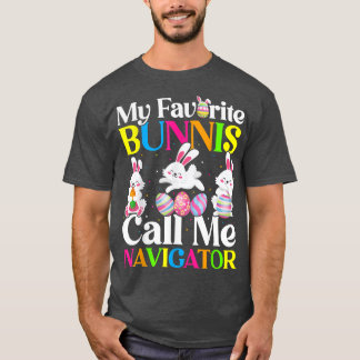 T-shirt Mon lapin favori appelez-moi Navigateur Pâques 