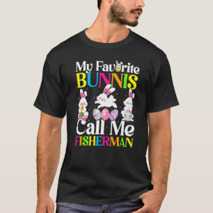 T-shirt Mon lapin préféré Appelle-moi Pêcheur de Pâques