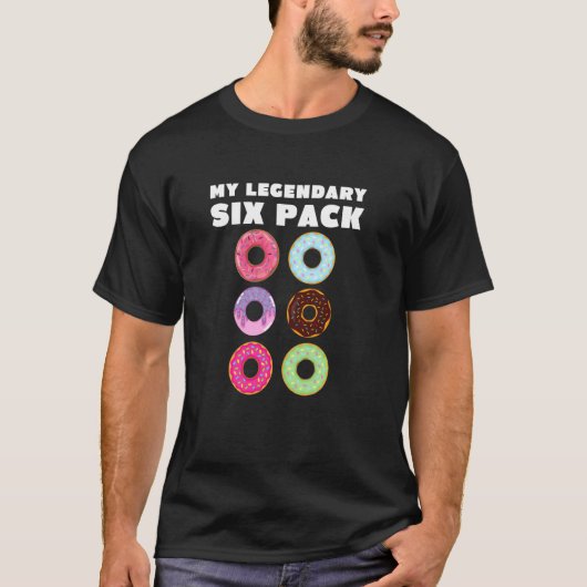 T-shirt Mon Légendaire 6 Pack 6 Donuts Abs Fitness Workout (Devant)