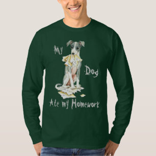 T-shirt Mon lévrier italien a mangé mon travail