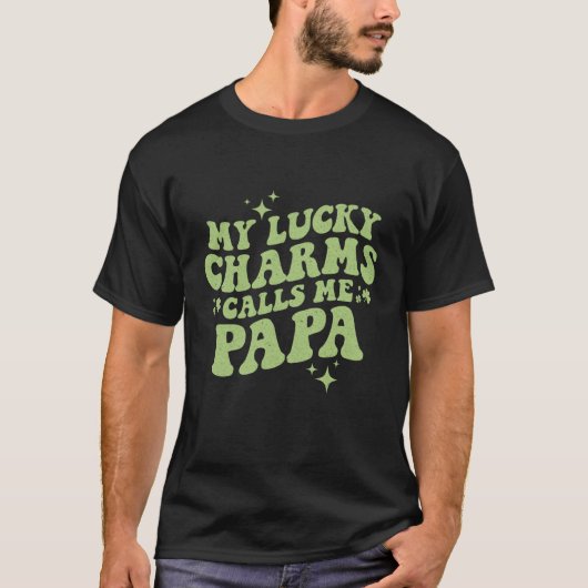 T-shirt Mon Lucky Charms appelle moi Papa St Patrick's Day (Devant)