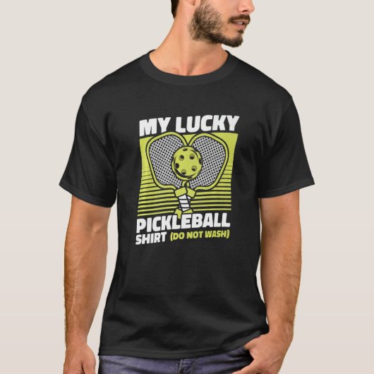 T-shirt Mon Lucky Pickleball Vêtements Coach Joueur Pro Pi (Devant)