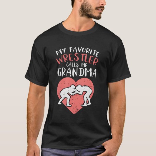 T-shirt Mon lutteur favori m'appelle grand-mère (Devant)