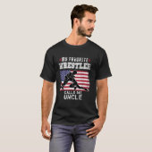 T-shirt Mon lutteur favori m'appelle oncle Cool USA Ameri (Devant entier)