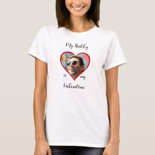T-shirt Mon mari est mon Valentin Photo Love Heart 