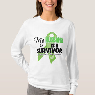 T-shirt Mon mari est un survivant - lymphome