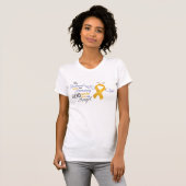 T-shirt Mon mari un ange - Cancer d'annexe (Devant entier)