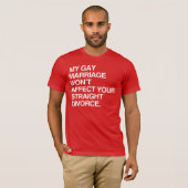 T-SHIRT MON MARIAGE N'AFFECTERA PAS VOTRE DIVORCE (Devant entier)