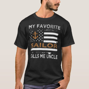 T-shirt Mon marin préféré m'appelle Oncle Voile Drapeau de