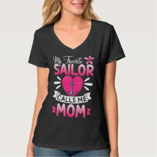 T-shirt Mon marin préféré me traite maman Floral Happy Mot