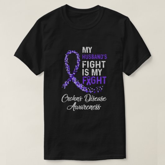 T-shirt Mon Maris Combat Est Mon Combat Crohns Maladie Con (Design devant)
