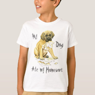 T-shirt Mon mastiff a mangé mon travail
