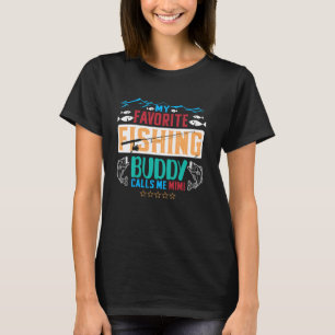 T-shirt Mon meilleur ami de pêche m'appelle MiMi Funny Fis