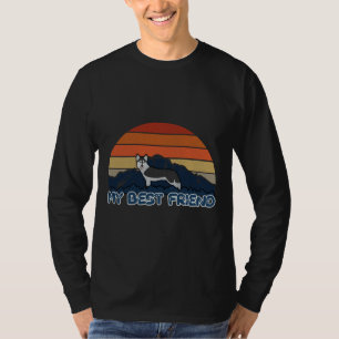 T-shirt Mon meilleur ami Husky Husky Chien Sunset Mountain