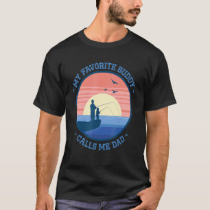 T-shirt Mon meilleur ami m'appelle papa activité pêche