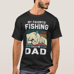 T-shirt Mon meilleur compagnon de pêche m'appelle Papa Dra