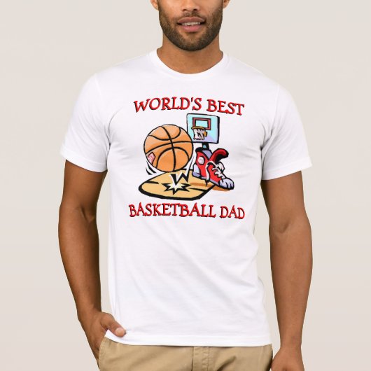 T-shirt Mon meilleur papa de basket-ball (Devant)