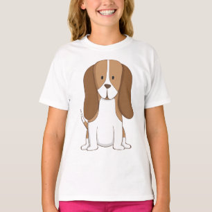 T-shirt Mon mignon chiot Brown et blanc