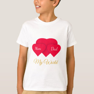T-shirt Mon monde : Maman & Papa ❤️ de conception émotionn