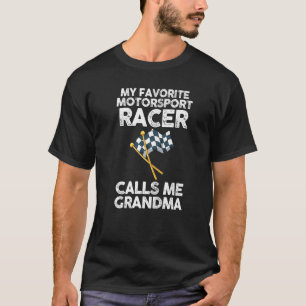 T-shirt Mon motorsport favori Racing m'appelle grand-mère