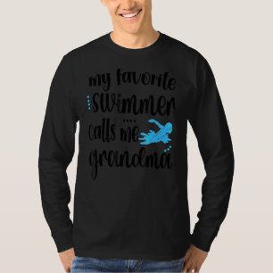 T-shirt Mon nageur préféré m'appelle grand-mère nageuse