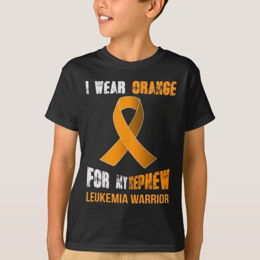 T-SHIRT MON NEPHEW - MON LEUKEMIA WARRIOR (Devant)