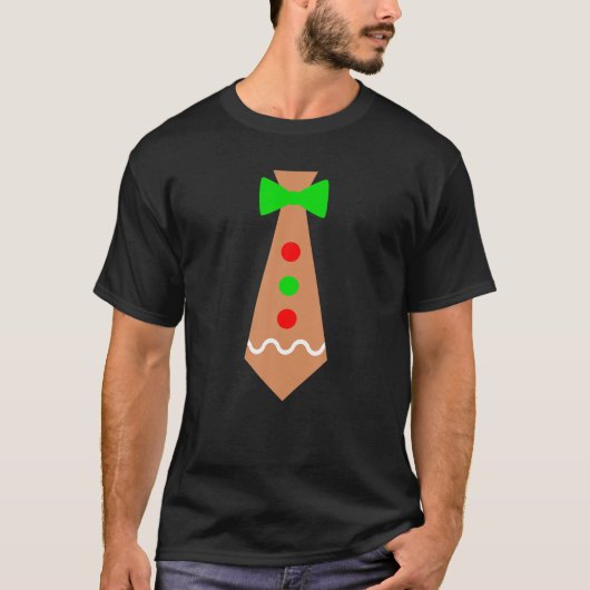 T-shirt MON NOËL CRAVATE Pyjama Xmas Drôle Gingerbread Hom (Devant)